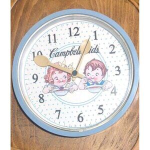 VTG Campbell's Kids  Collectable Wall Clock Kitchen  USA 1995 Memorabilia Works!